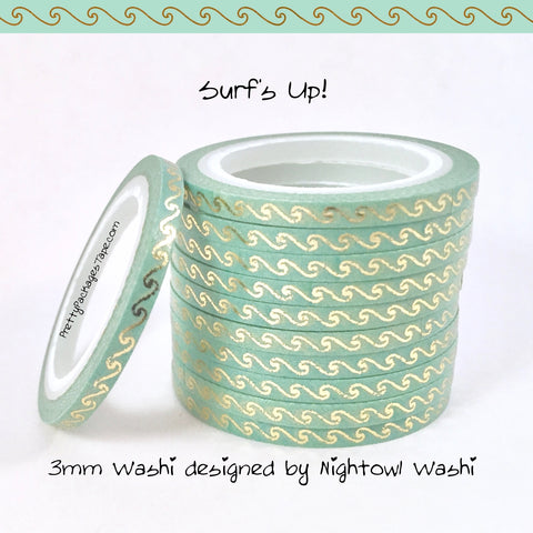 Surf's Up Foil 3mm Skinny Washi