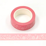 Pink with Spring Bunnies Washi Tape