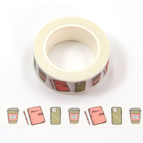 White with Spring Stationery Washi Tape