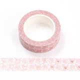 Pink Roses and Foil Hearts Washi Tape