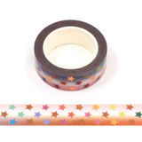 Red White and Blue with Colorful and Foil Stars Washi Tape