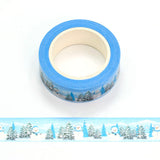 Winter and Snowmen with Foil Snowflakes Washi Tape