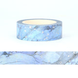 Blue and Gray Galaxy with Silver Twinkle Stars Washi Tape