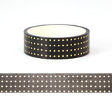 Black with Gold Dots Washi Tape