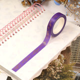 Purple with Foil Clouds Skinny Washi Tape