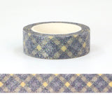 Yellow and Purple Plaid Glitter Washi Tape