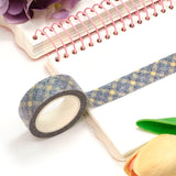 Yellow and Purple Plaid Sparkle Washi Tape