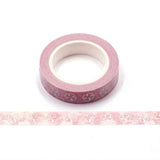 Pink Lucky Clover Foil Skinny Washi Tape