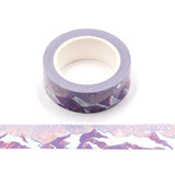 Purple with Silver Mountains Washi Tape