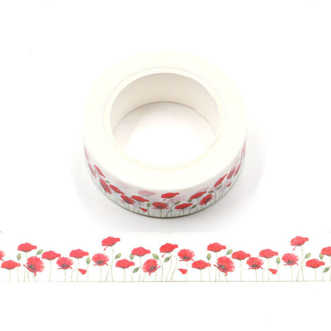 Red Poppies Washi Tape