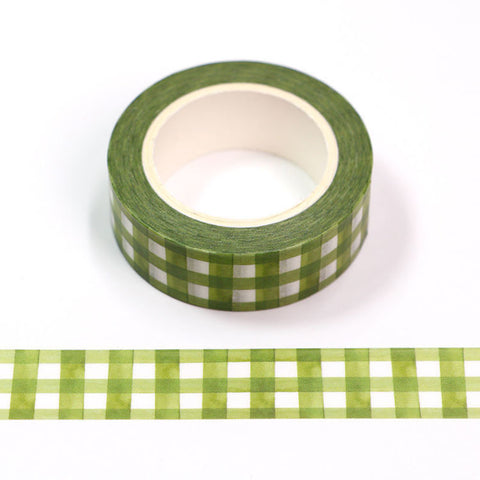 Green Plaid Washi Tape