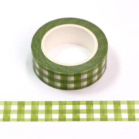 Green Plaid Washi Tape