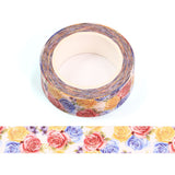 Red Blue Yellow Roses Washi Tape