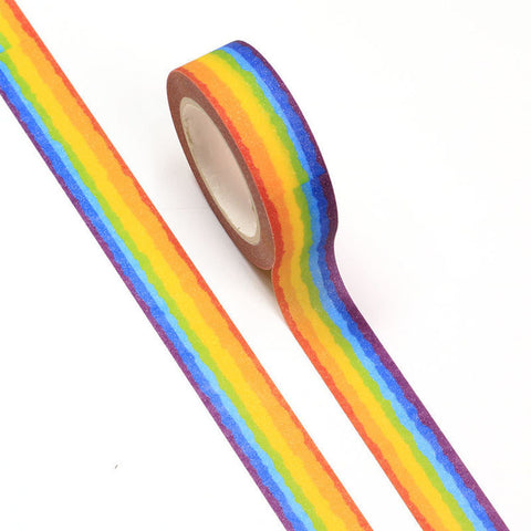 Vivid Rainbow Stripe Washi Tape