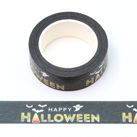 Foil Happy Halloween and Ghosts Washi Tape