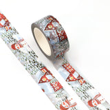 Snowman and Foil Snow Wide Washi Tape