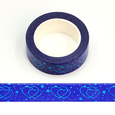 Blue Constellations of Love Foil Washi Tape