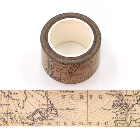 World Map Wide Washi Tape