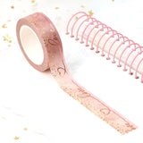 Rose Gold Love with Stars Washi Tape