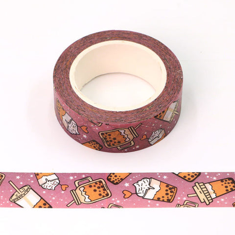 Purple Bubble Tea Washi Tape