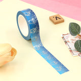 Blue with Foil Bubble Tea Washi Tape