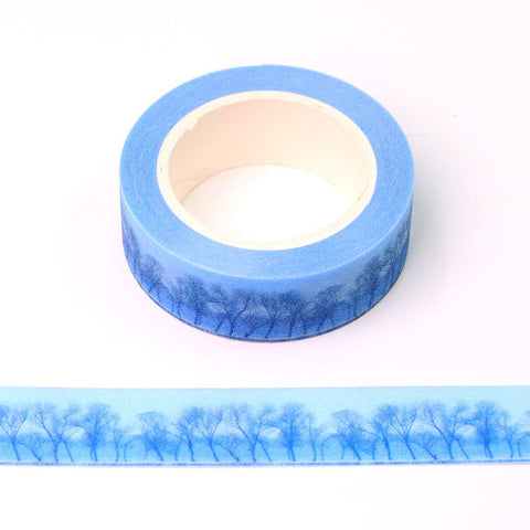 Blue Trees Sparkle Washi Tape – Pretty Packages