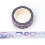 Silver Hearts on Purple Washi Tape