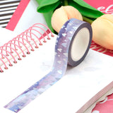 Silver Hearts on Purple Washi Tape