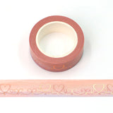 Foil Swirly Hearts Washi Tape