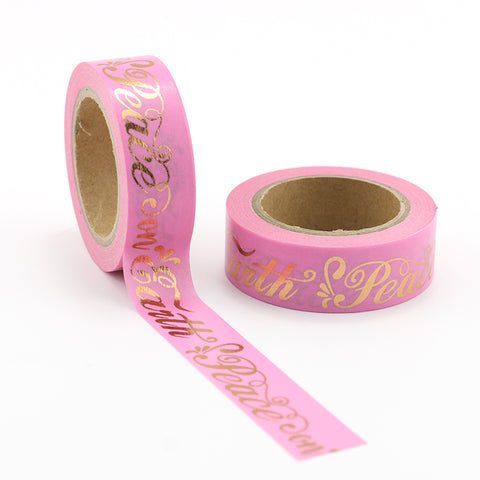 Pink with Peace on Earth Washi Tape