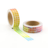 Rainbow Grid Washi Tape