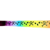 Rainbow Skulls Black Foil Washi Tape
