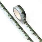 Trees with Foil Snow Washi Tape