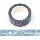 Foil Halloween Night and Spiderweb Washi Tape