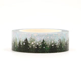 Trees with Foil Snow Washi Tape