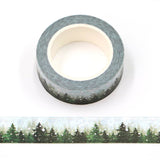 Trees with Foil Snow Washi Tape