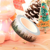 Trees with Foil Snow Washi Tape