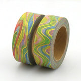 Rainbow Marble with Gold Foil Accents Washi Tape