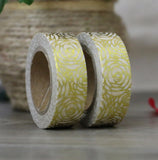 Gold Foil Roses Washi Tape