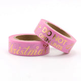 Pink with Do Not Open Until Christmas Washi Tape