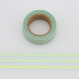 Mint with Gold Foil Skinny Washi Tape Set of Three