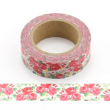 Roses with Gold Hearts Washi Tape