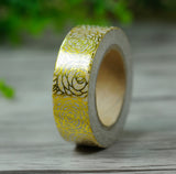 Gold Foil Roses Washi Tape