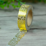 Gold Foil Roses Washi Tape
